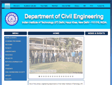 Tablet Screenshot of civil.iitd.ac.in