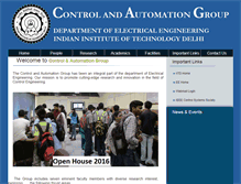 Tablet Screenshot of control.iitd.ac.in