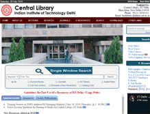 Tablet Screenshot of library.iitd.ac.in